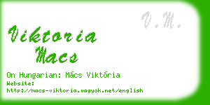 viktoria macs business card