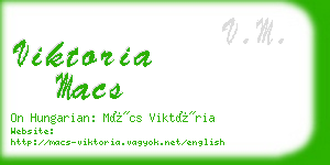 viktoria macs business card